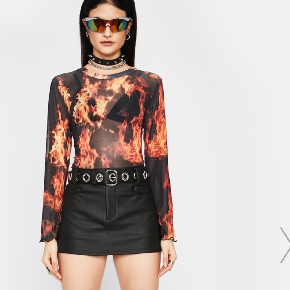 💀🔥Mesh Flame Top🔥💀